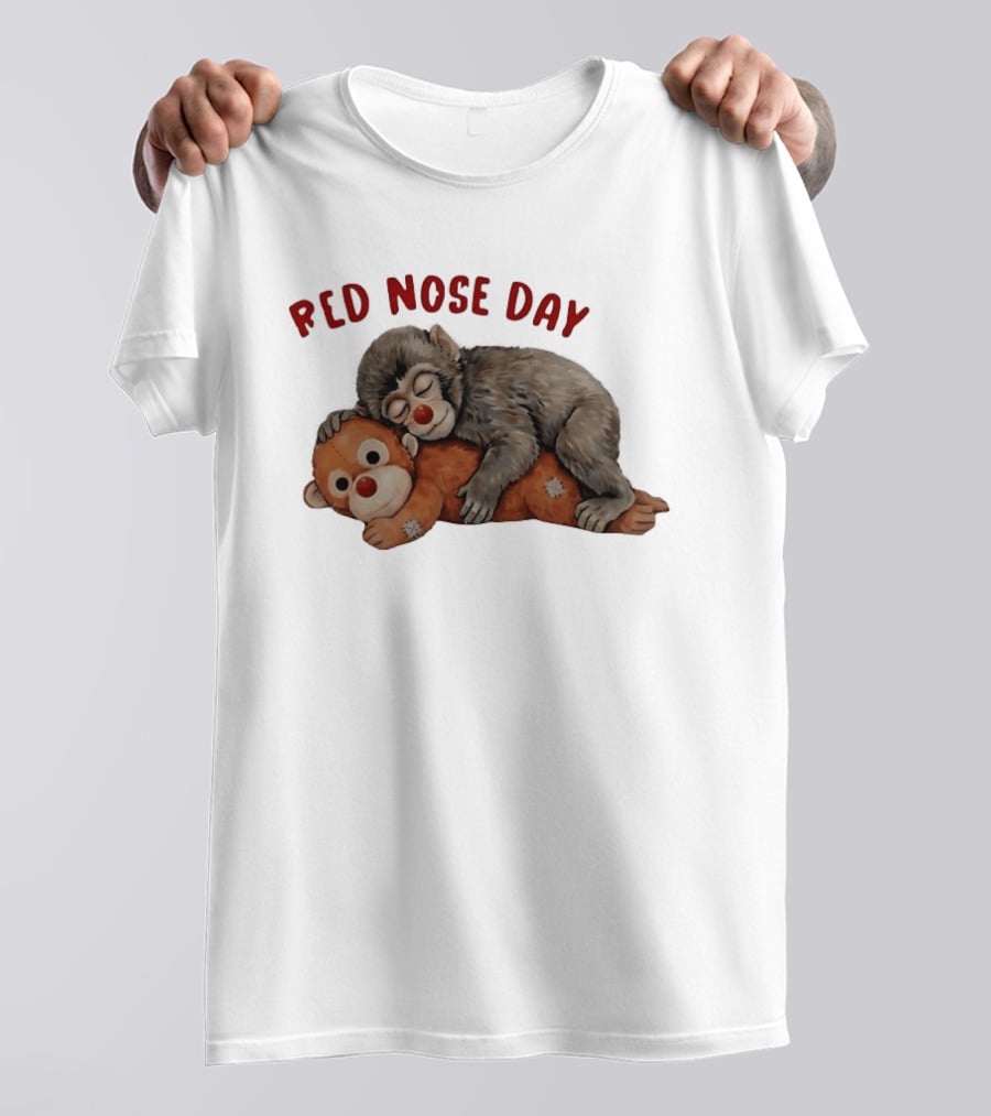 Red Nose Day Punch Monkey And Toy T-Shirt
