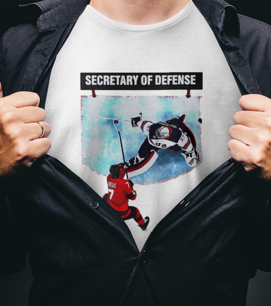 Secretary Of Defense USA Hockey Goalie Epic Save Faceoff T-Shirt