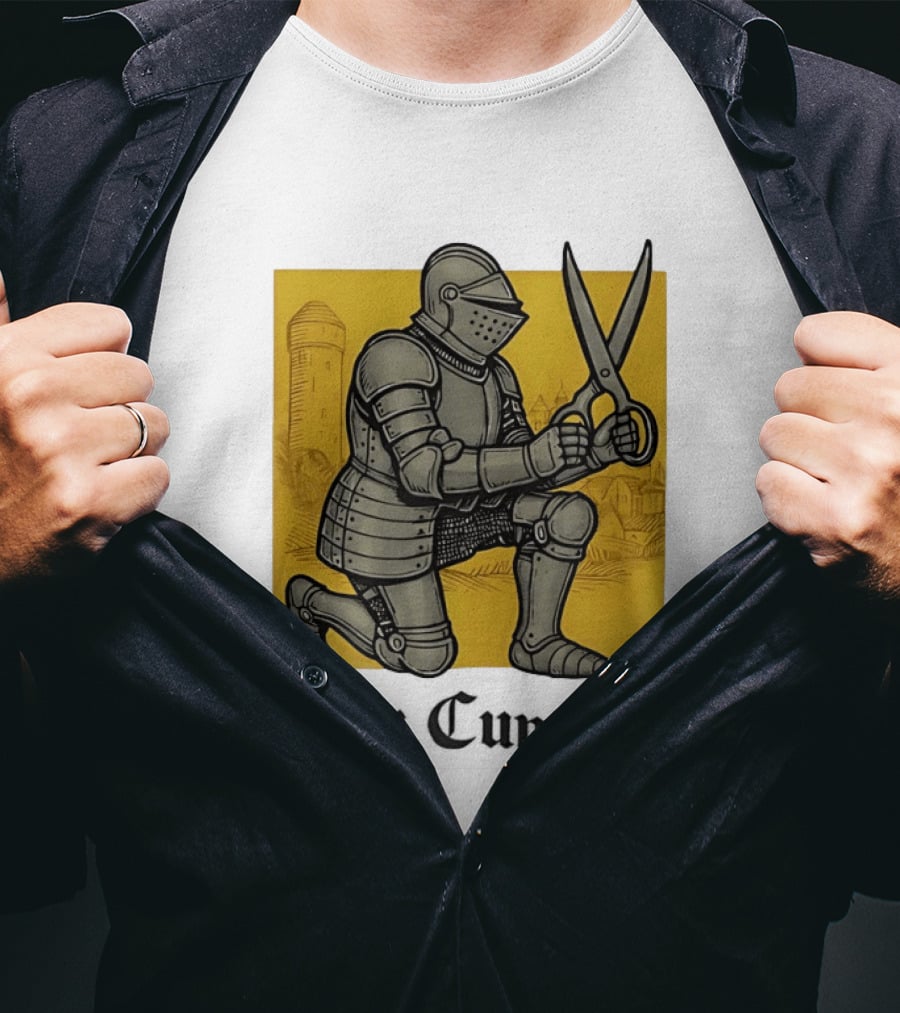 Sir Cumcise Knight Armor With Scissors Medieval T-Shirt