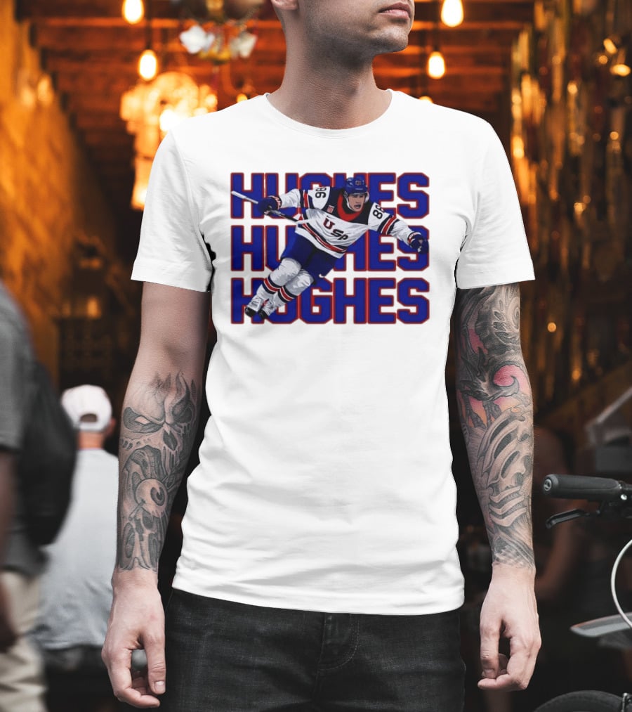 Team USA Jack Hughes Iconic Game Winning Goal Celebration T-Shirt