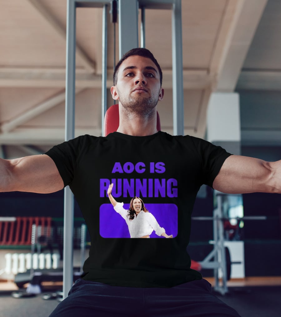 AOC Is Running For President 2028 Bold Campaign Enthusiasm T-Shirt