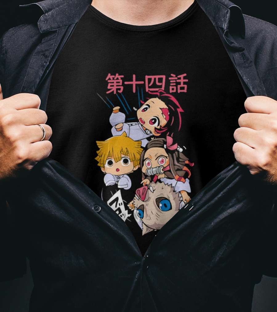 Chibi Anime Characters Playful Expressions T-Shirt