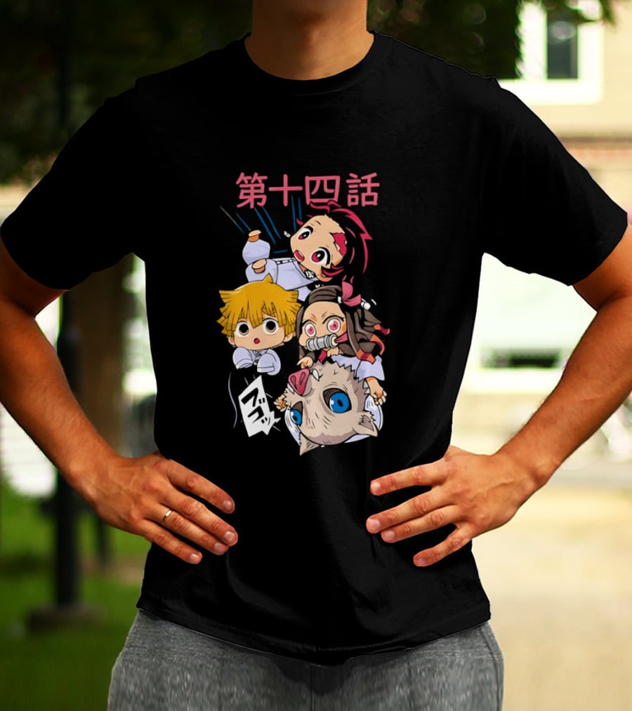 Chibi Anime Characters Playful Expressions T-Shirt