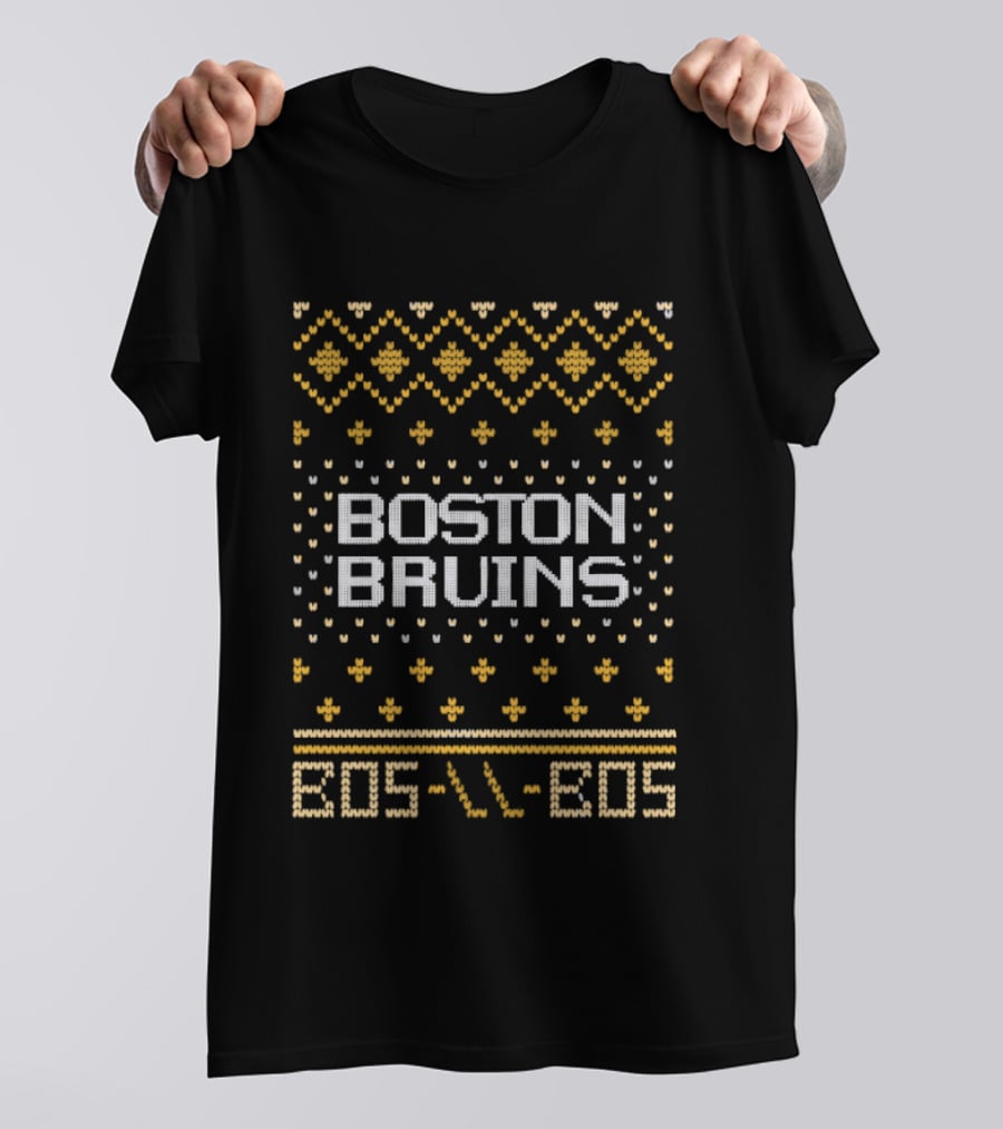 Boston Bruins Christmas BOS BOS X Mas T-Shirt