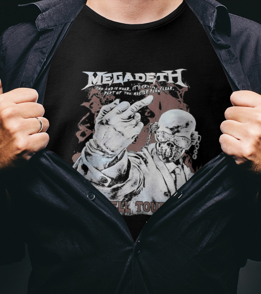 Megadeth The End Is Near It's Crystal Clear Part Of The Master Plan Farewell Tour 2026 T-Shirt