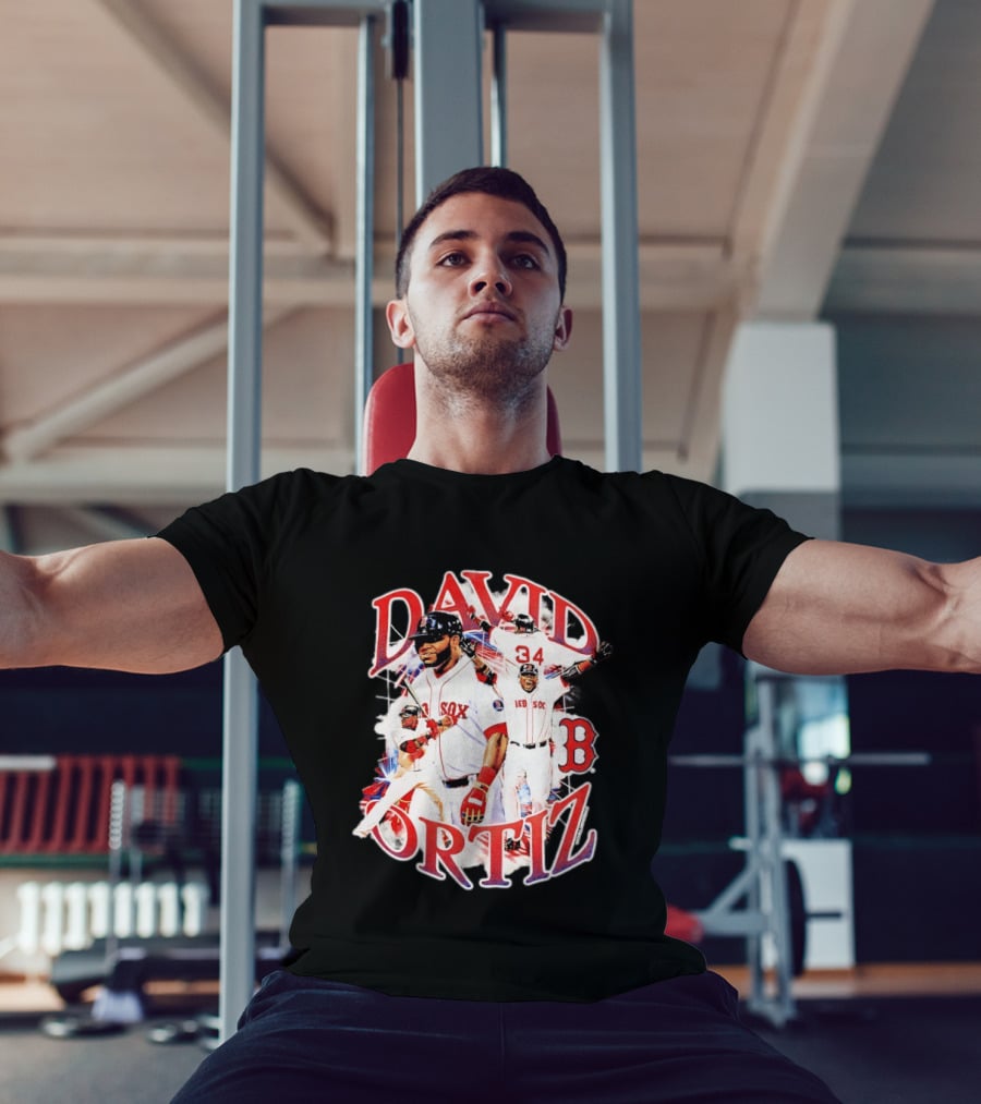 David Ortiz Boston Red Sox Legendary Collage 34 Red Sox B T-Shirt