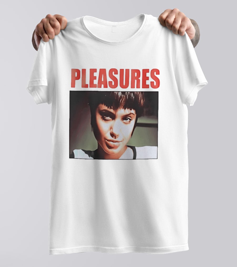 Pleasures Angelina Jolie Bold Typography Fashion T-Shirt