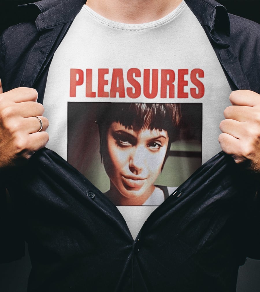 Pleasures Angelina Jolie Bold Typography Fashion T-Shirt