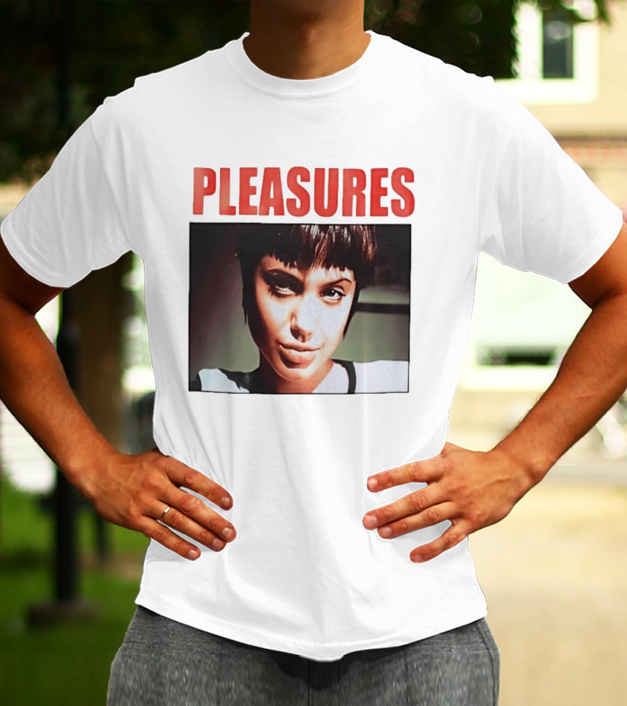 Pleasures Angelina Jolie Bold Typography Fashion T-Shirt
