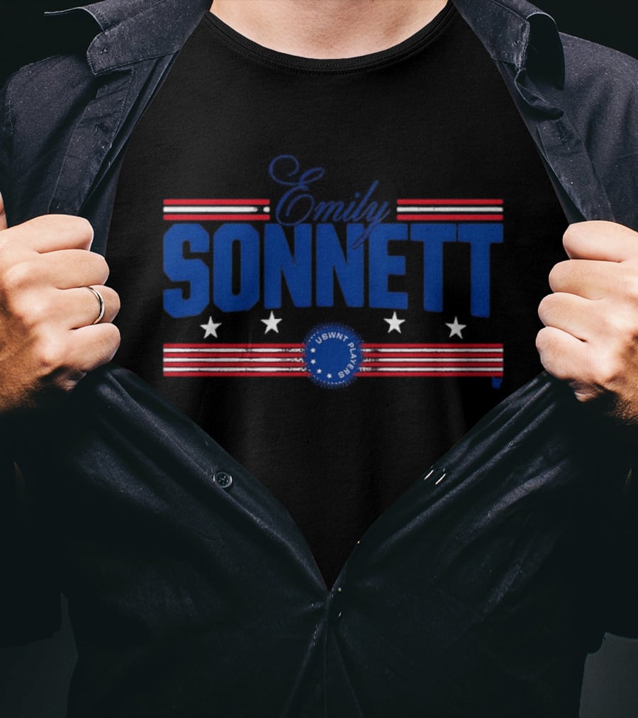 Emily Sonnett USWNT Players Stars Stripes T-Shirt