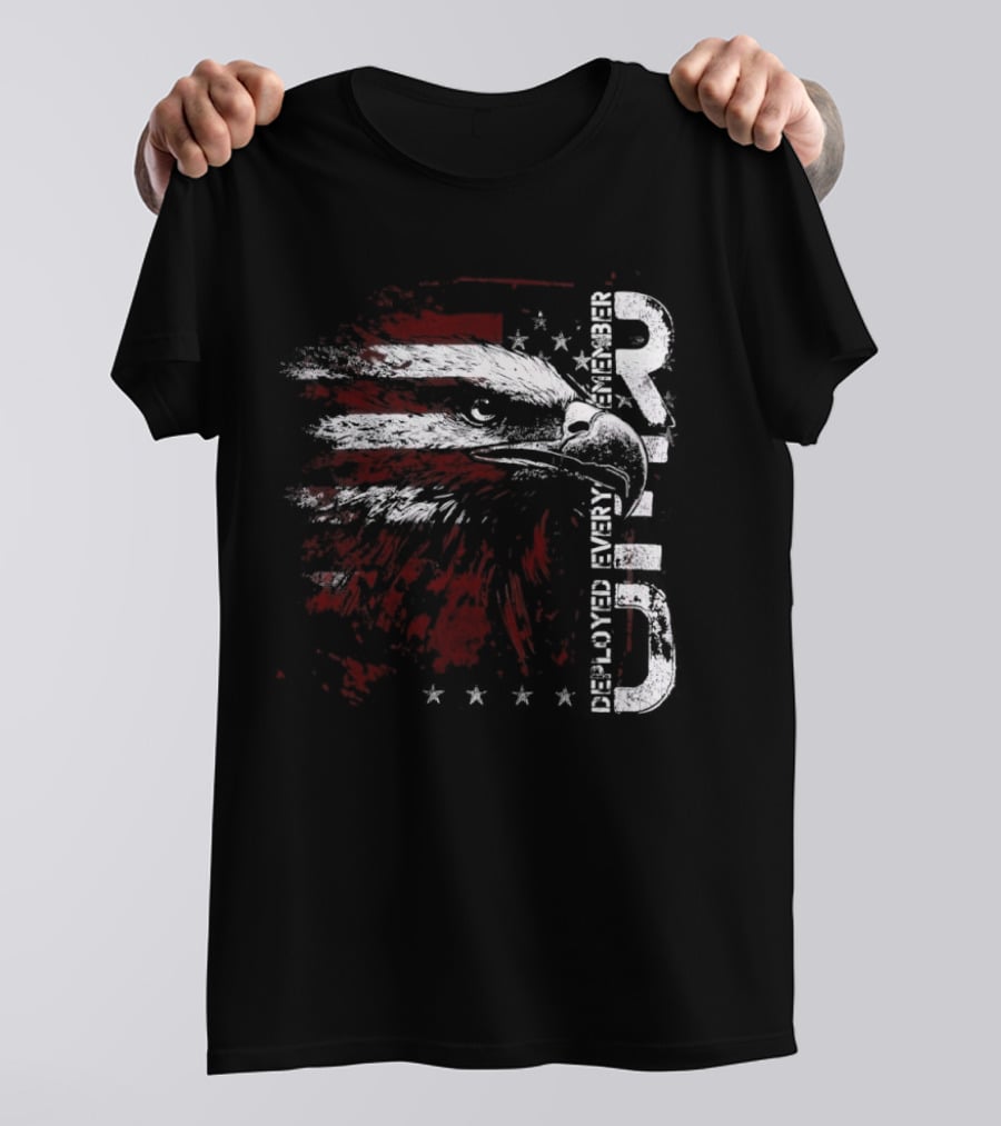 R.E.D. Eagle Deployed Remember Every Friday Honor Veteran Patriot America T-Shirt