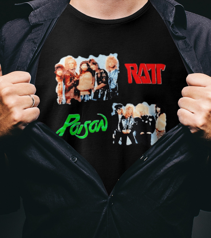 Ratt Poison 80s Glam Metal Band T-Shirt