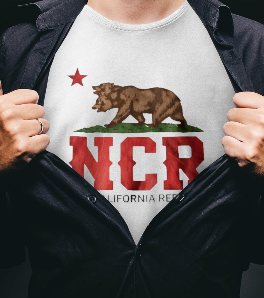 Fallout NCR Bear New California Republic Flag T-Shirt