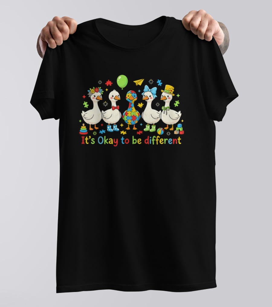 It's Okay To Be Different Goose Puzzle Fun T-Shirt