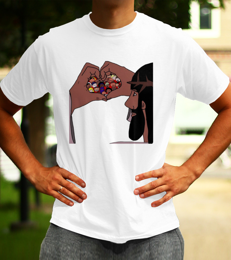 Jesus Love Includes Everyone Heart Hands Diversity Faces T-Shirt