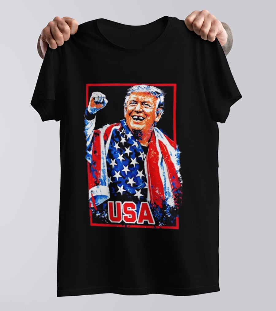Team USA Hockey Trump USA Patriotic Flag T-Shirt