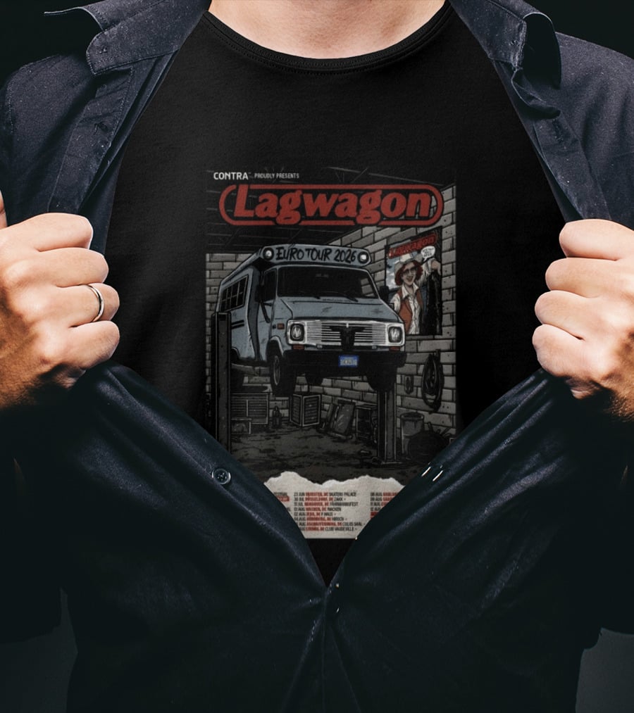 Lagwagon Euro Tour 2026 Contra Presents Europe Dates T-Shirt