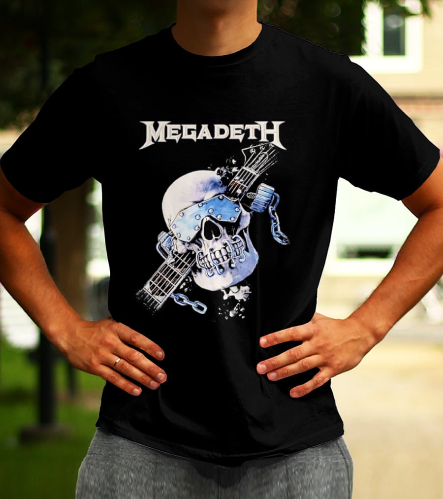 Vic Let There Be Shred Megadeth Canada 2026 Tour Skull Chains Guitar T-Shirt