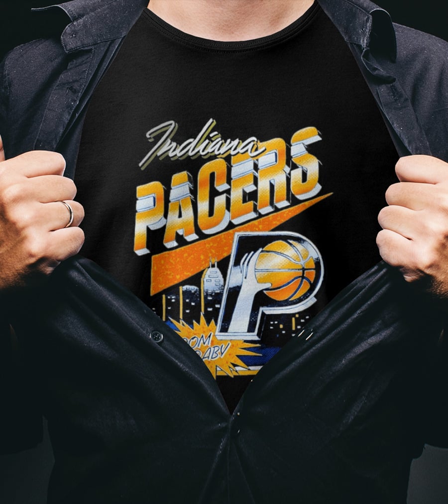 Indiana Pacers Boom Baby Basketball City T-Shirt