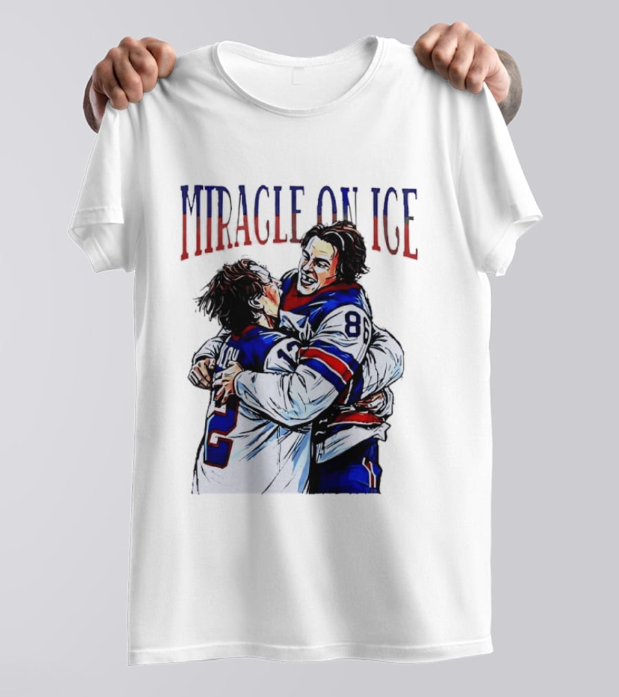 Miracle On ICE Jack Hughes Quinn Hughes USA Olympic Hockey Hug T-Shirt