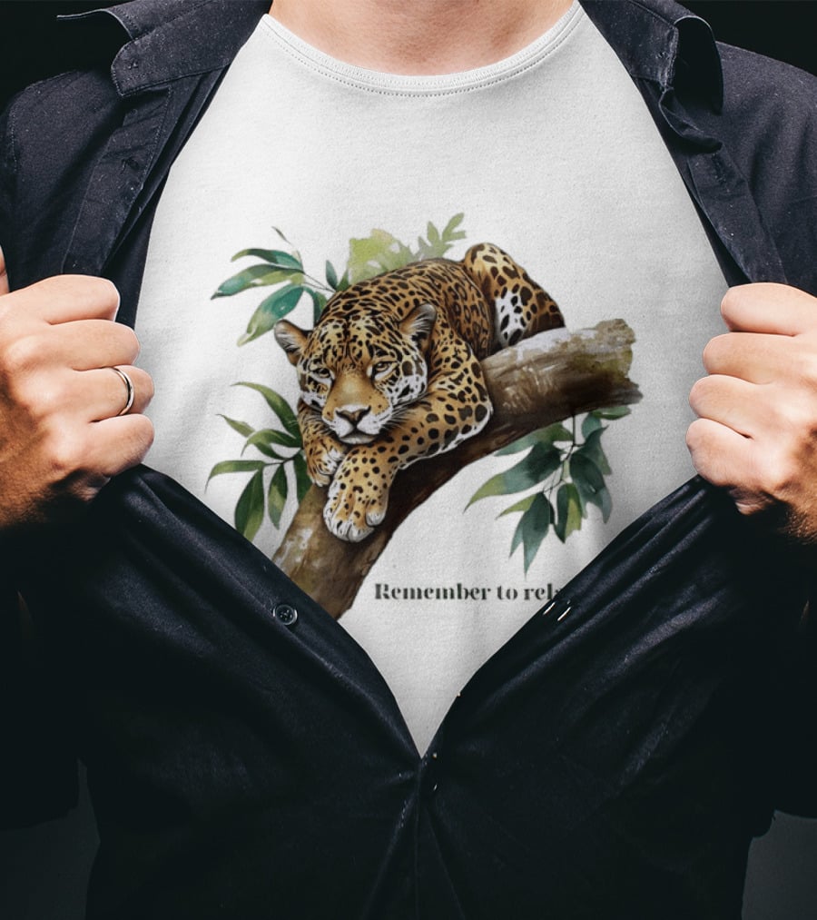 Jaguar Remember To Relax Nature Relaxation Wildlife T-Shirt
