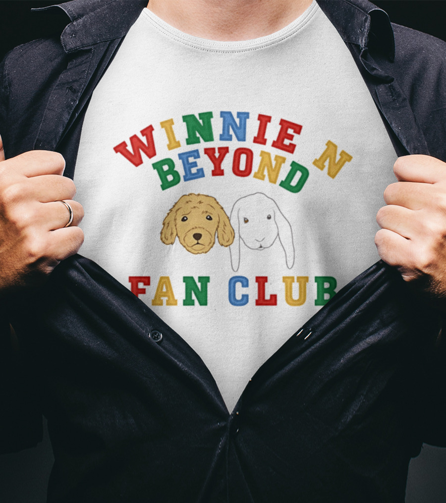 Winnie And Beyond Fan Club Colorful Dog Faces T-Shirt