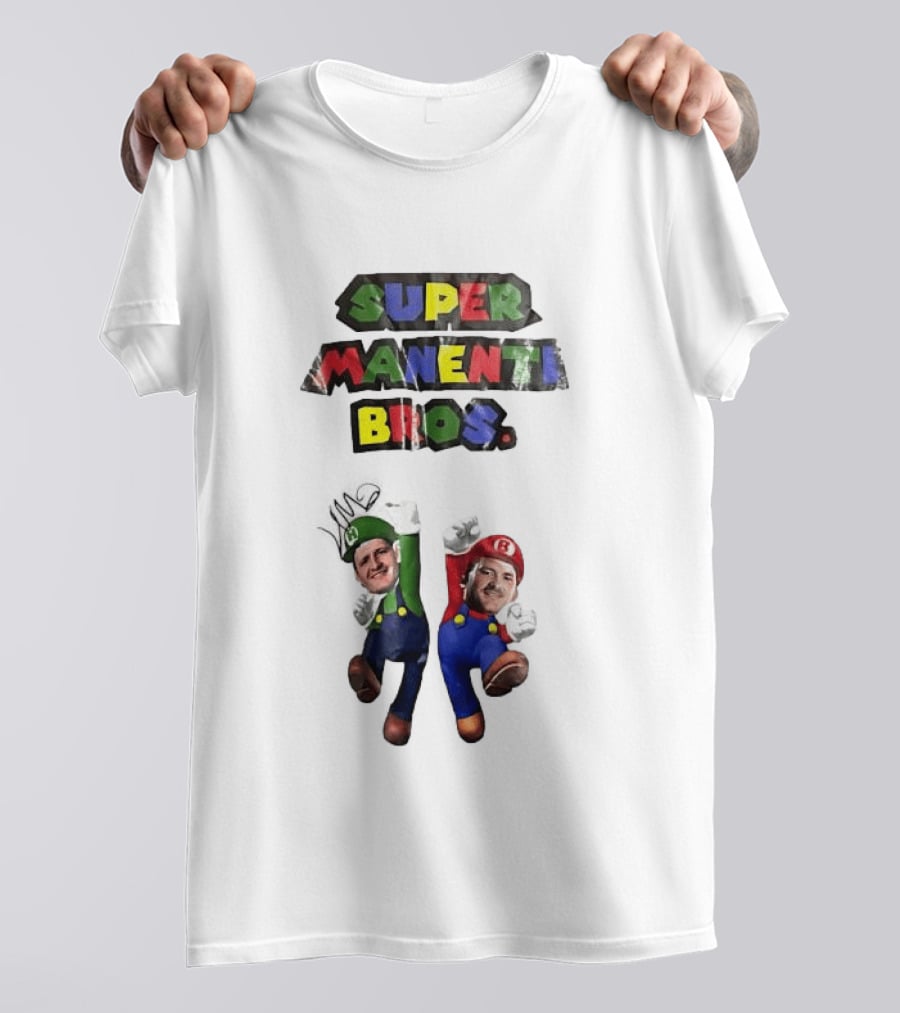 Super Manenti Bros Retro Gaming Adventure T-Shirt