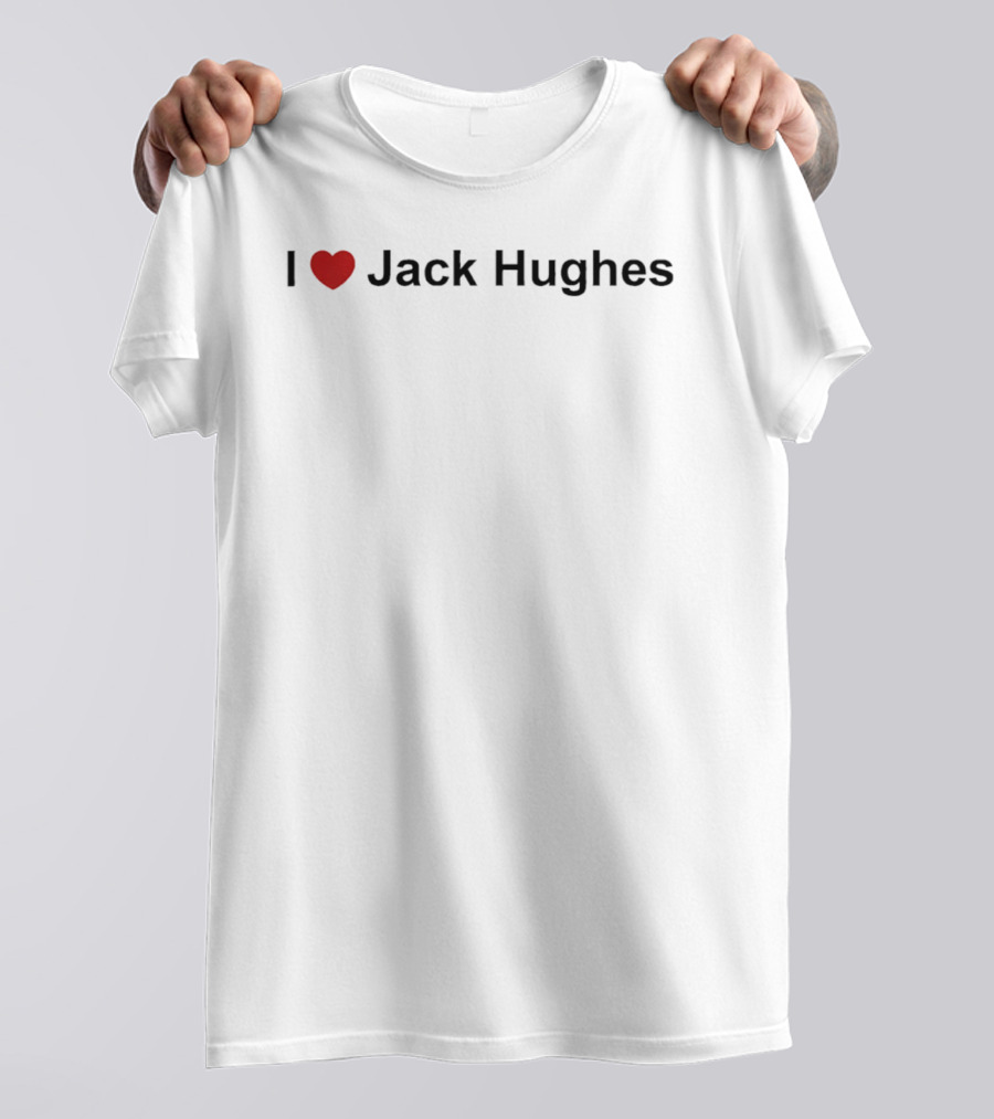 I Love Jack Hughes Heart T-Shirt