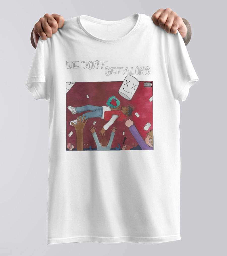 JuiceWrld 9 9 9 X Marshmello We Don't Get Along Cover Art Explicit Content T-Shirt