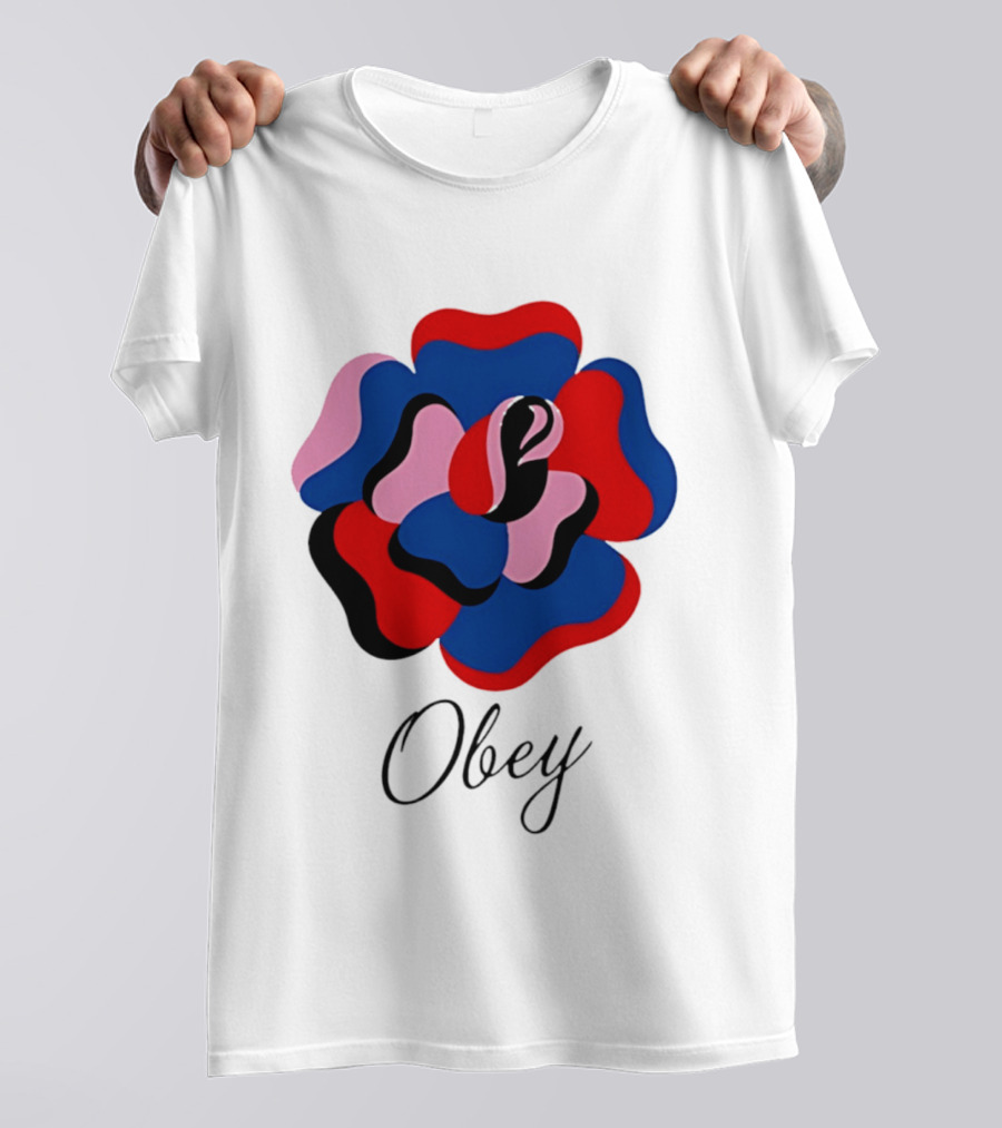 Obey Paper Rose Multi Color Artful Blossom T-Shirt