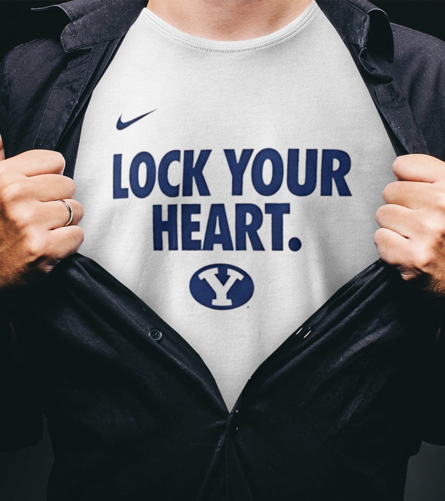 Nike BYU Cougars Lock Your Heart Y T-Shirt