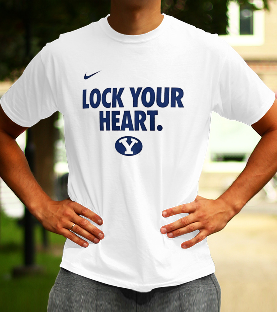 Nike BYU Cougars Lock Your Heart Y T-Shirt