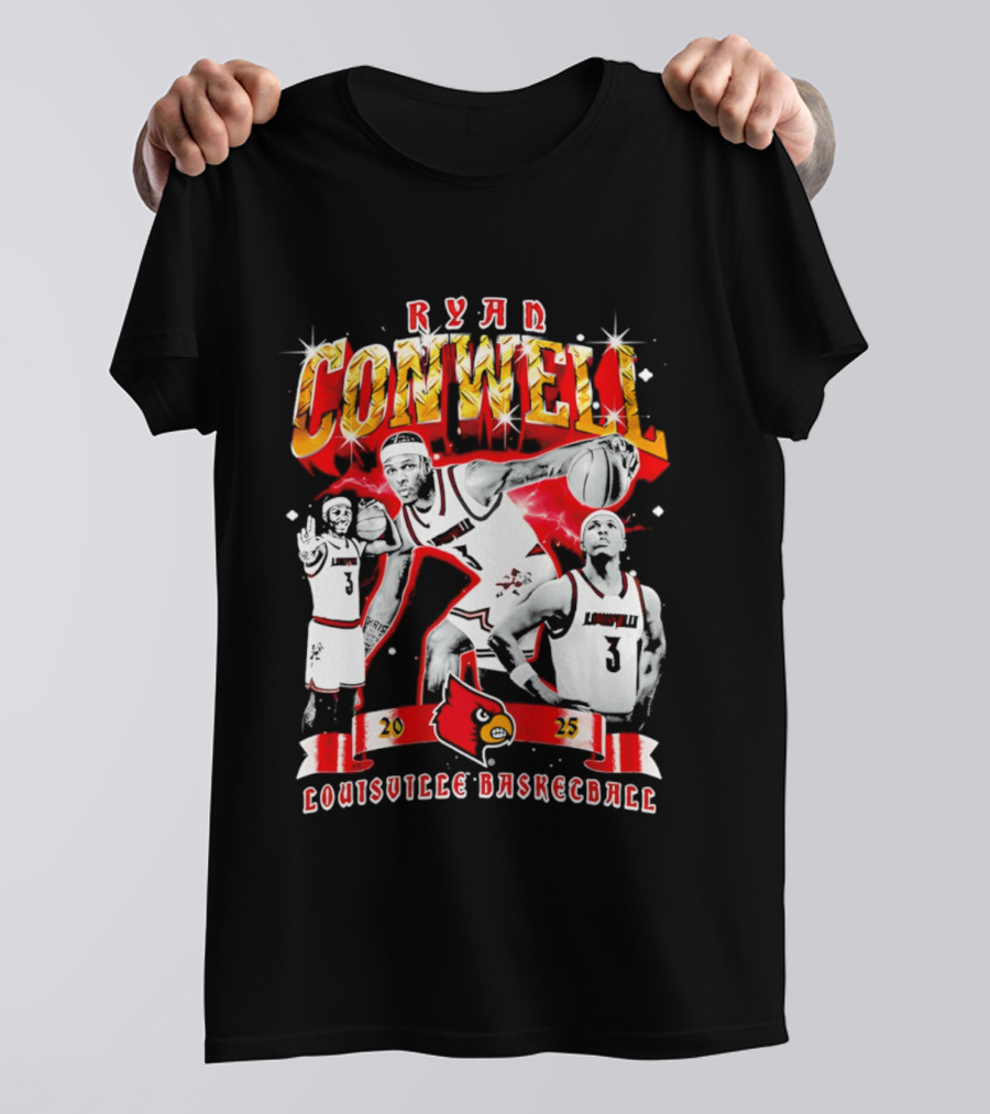 Ryan Conwell Louisville Basketball 2023 Cardinals 90s T-Shirt