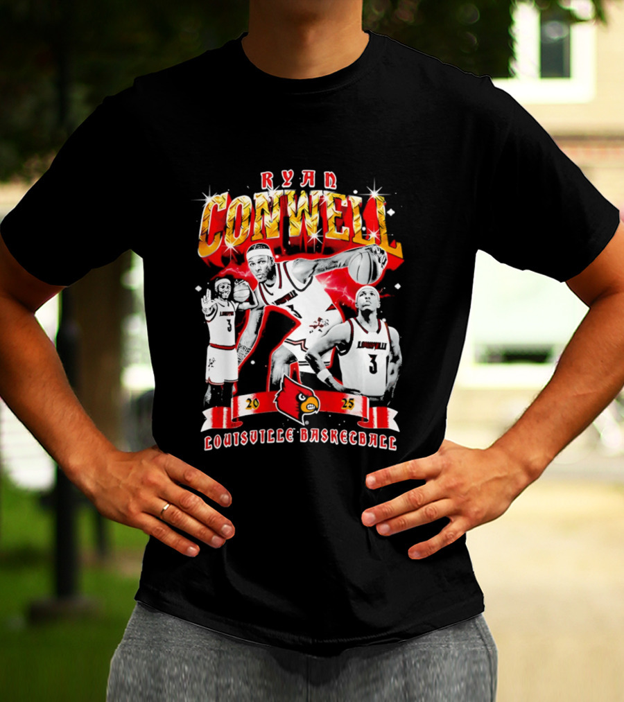 Ryan Conwell Louisville Basketball 2023 Cardinals 90s T-Shirt
