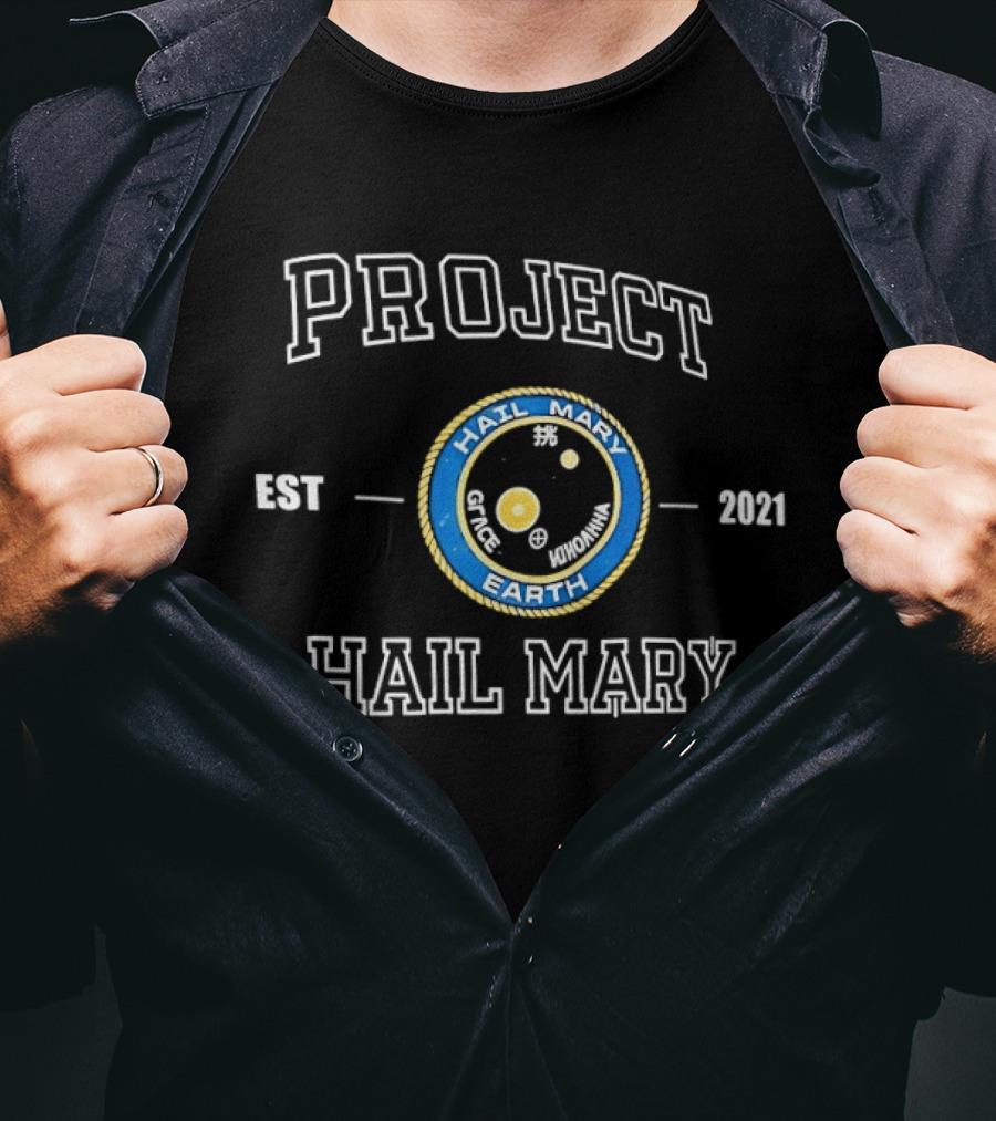 Project Hail Mary EST 2021 Ryland Grace Hail Mary Patch T-Shirt