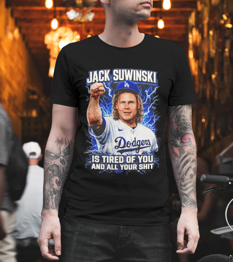 Jack Suwinski Dodgers Inspired Lightning T-Shirt