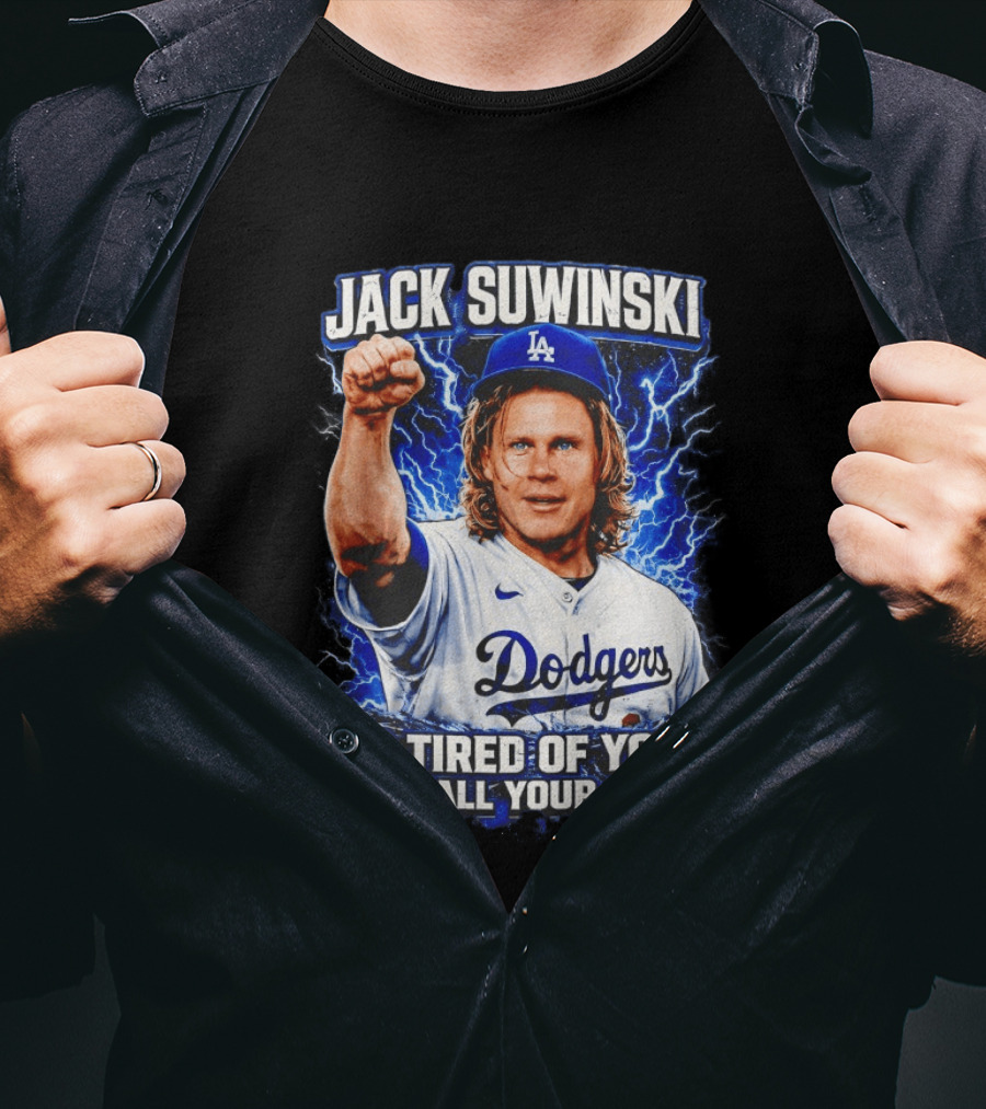 Jack Suwinski Dodgers Inspired Lightning T-Shirt