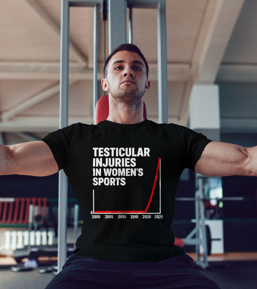 Testicular Injuries In Women's Sports Graph 2000 2025 T-Shirt