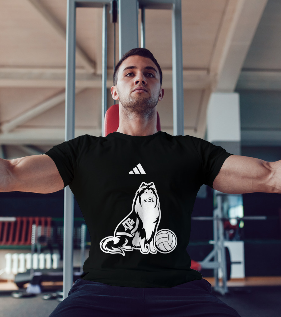 Adidas Texas A&M Aggies Volleyball Reveille Dog T-Shirt