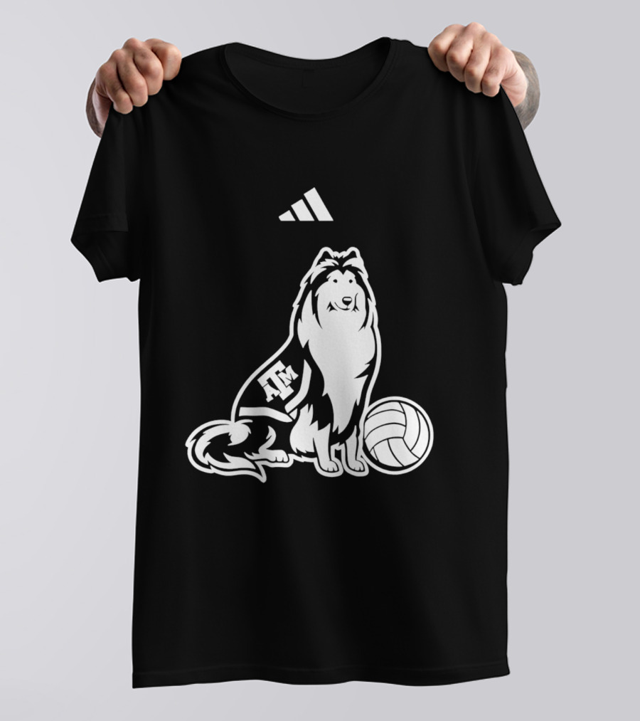 Adidas Texas A&M Aggies Volleyball Reveille Dog T-Shirt