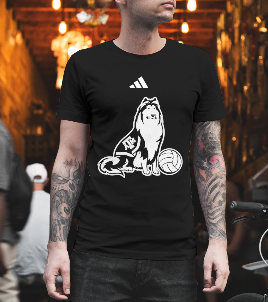 Adidas Texas A&M Aggies Volleyball Reveille Dog T-Shirt