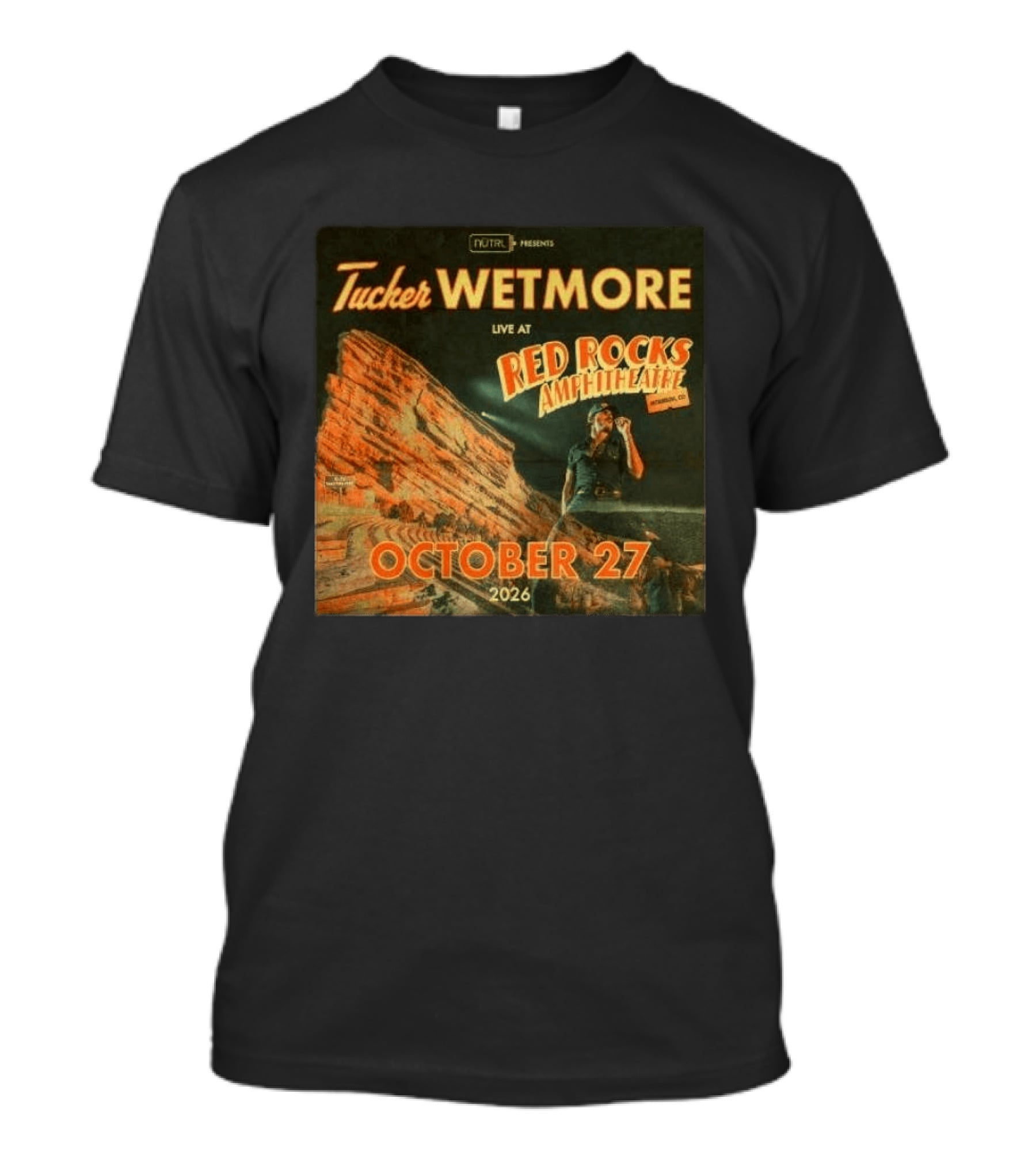 Tucker Wetmore Live At Red Rocks Amphitheatre Morrison CO October 27 2026 T-Shirt