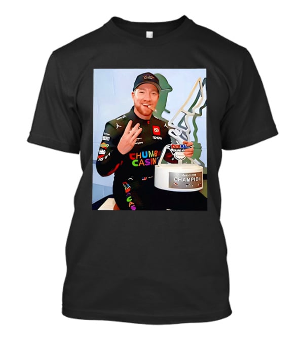 Tyler Reddick Three Peat Champion Cigar Chumba Casino Racing Suit T-Shirt