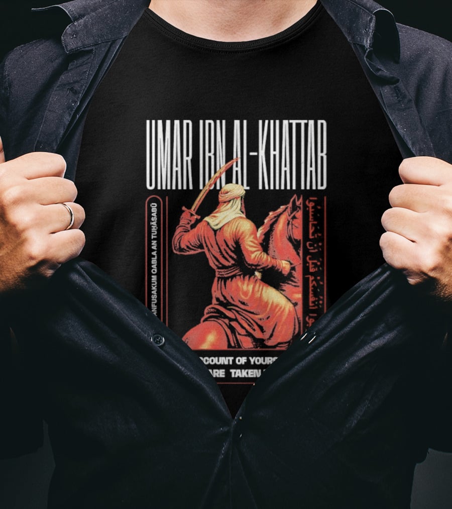 Umar Ibn Al Khattab Take Account Of Yourselves Before You Are Taken To Account Warrior Horseman T-Shirt