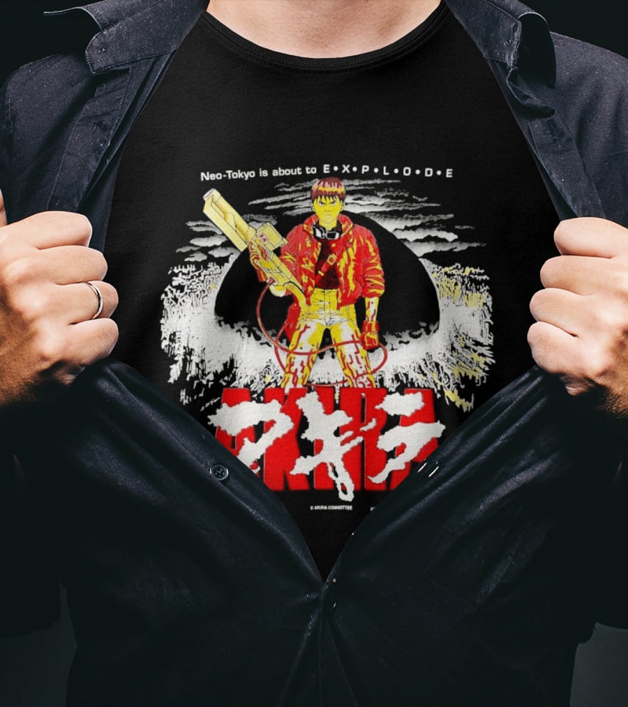 Akira Neo Tokyo Is About To Explode Iconic Anime Art Kaneda Explosion Scene T-Shirt