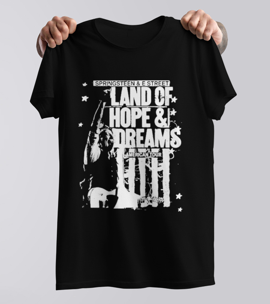 Bruce Springsteen Land Of Hope And Dreams American Tour 2026 Stars Guitarist T-Shirt