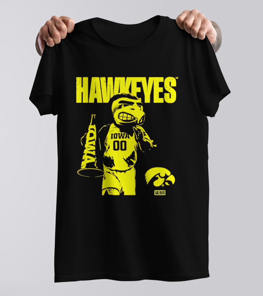 Iowa Hawkeyes Mode Slam Vintage Mascot Basketball 00 T-Shirt