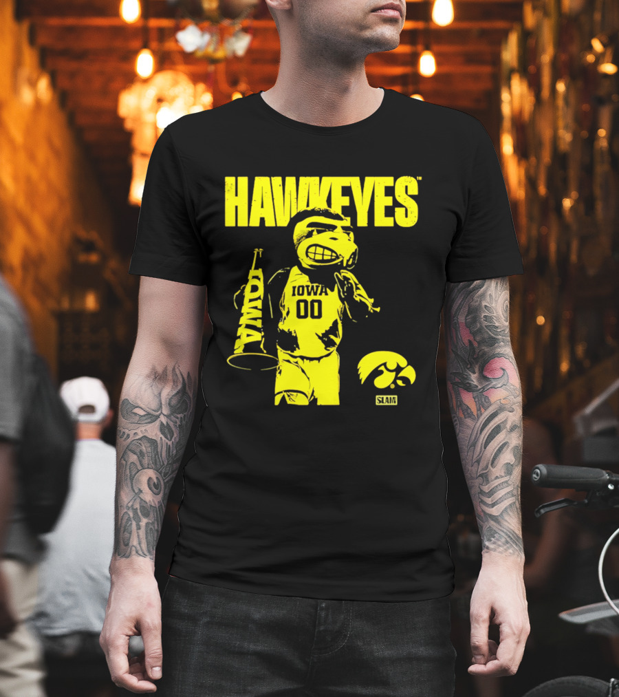 Iowa Hawkeyes Mode Slam Vintage Mascot Basketball 00 T-Shirt