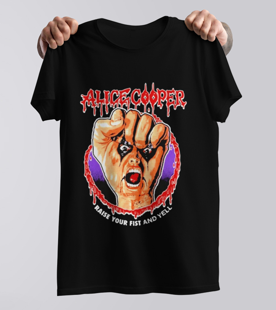 Alice Cooper Raise Your Fist And Yell Horror T-Shirt