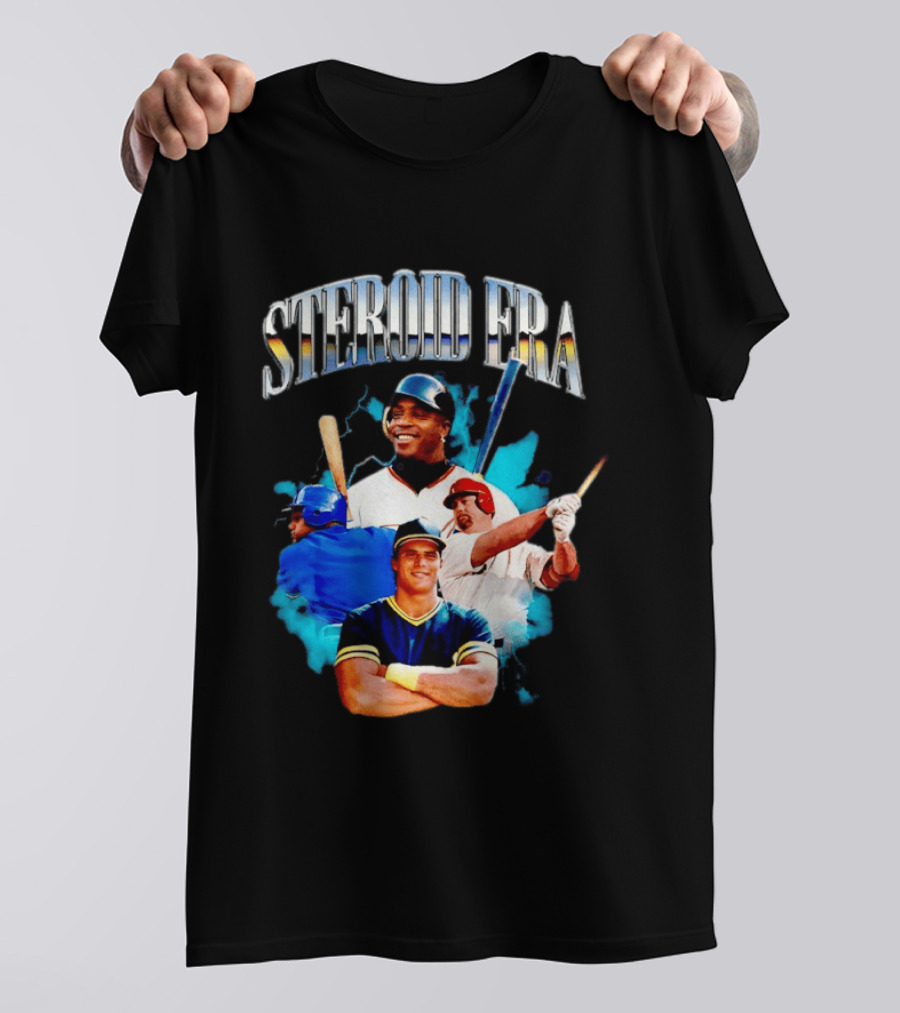Barry Bonds Mark McGwire Jose Canseco Steroid Era Baseball Legends T-Shirt